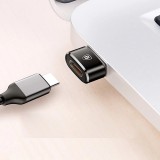 Adaptateur USB-C vers USB-A Mini Baseus haut débit pour appareils compatibles - Noir