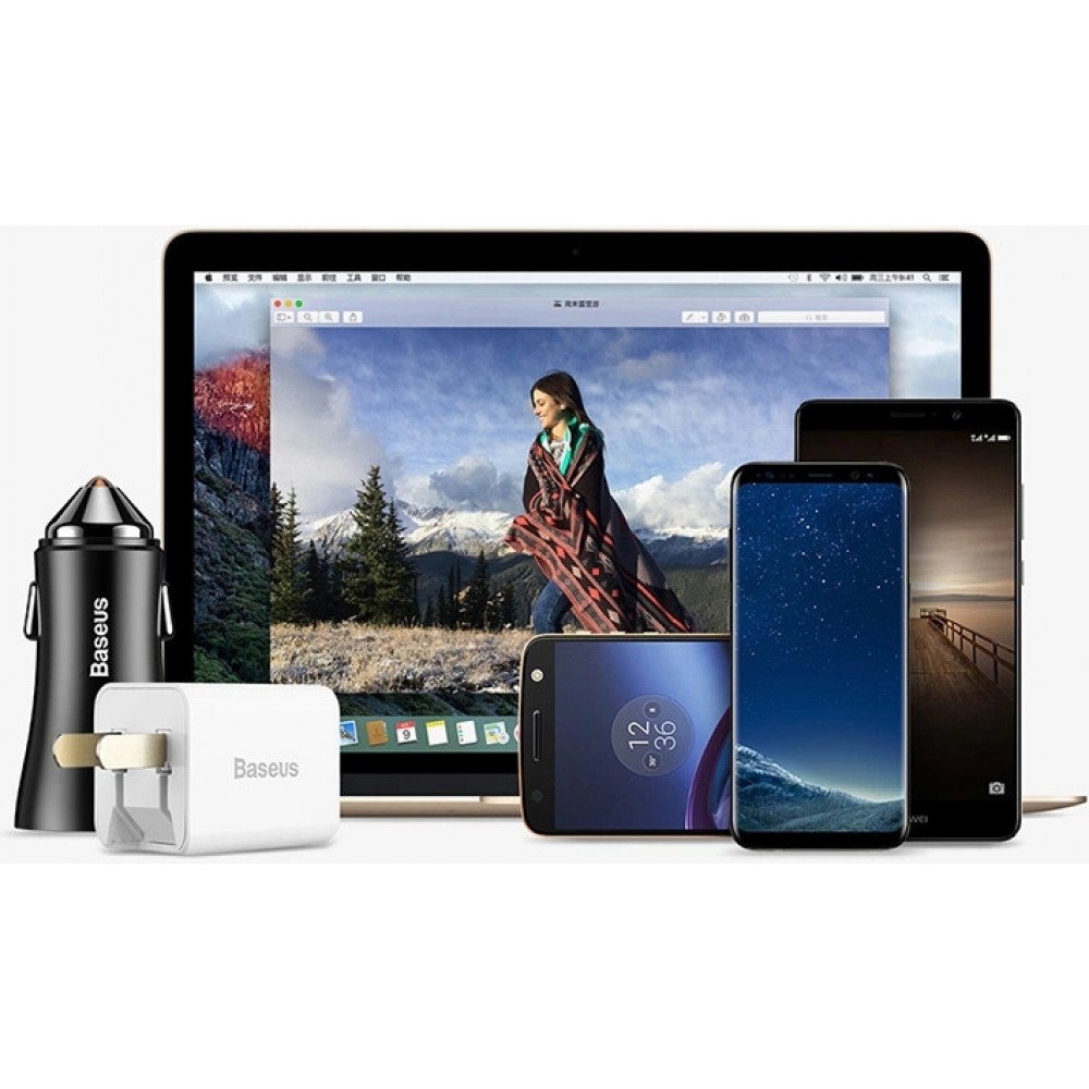 Adaptateur USB-C vers USB-A Mini Baseus haut débit pour appareils compatibles - Noir
