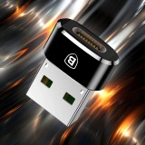 Adaptateur USB-C vers USB-A Mini Baseus haut débit pour appareils compatibles - Noir