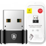 Adaptateur USB-C vers USB-A Mini Baseus haut débit pour appareils compatibles - Noir