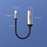 Adaptateur USB Type C vers HDMI 2.0 4K 60 Hz Thunderbolt 3 pour MacBook PC - Gris