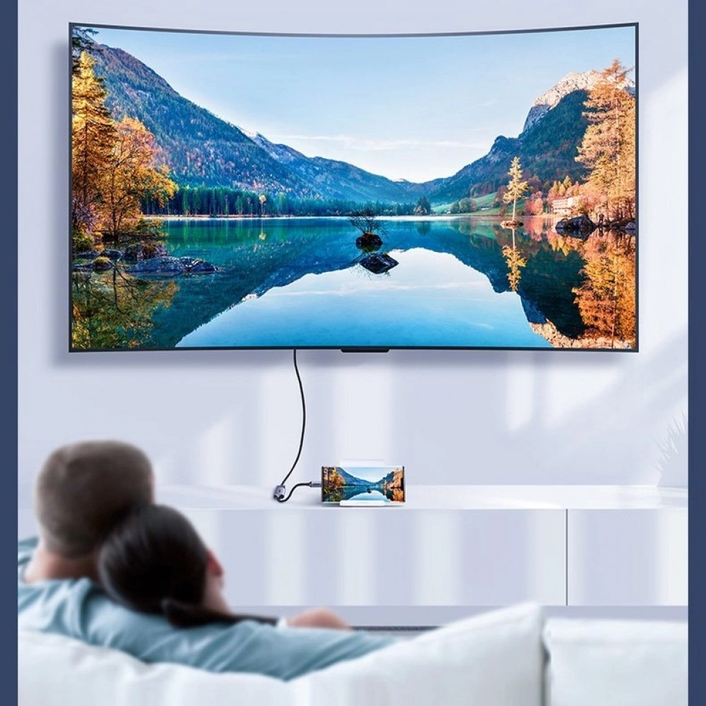 Adaptateur USB Type C vers HDMI 2.0 4K 60 Hz Thunderbolt 3 pour MacBook PC - Gris