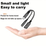 2-in-1-Audioadapter USB-C auf 3,5-mm-Klinke AUX + USB-C 30W Fast Charge - Schwarz