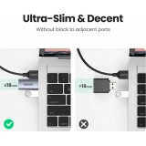 Adaptateur audio Ugreen CM383 pour écouteurs et haut-parleurs - Gris