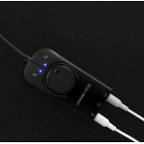 Ugreen externe Soundkarte Musikadapter USB 3.5 mm Mini Klinke mit Lautstärkeregler 15 cm - Schwarz