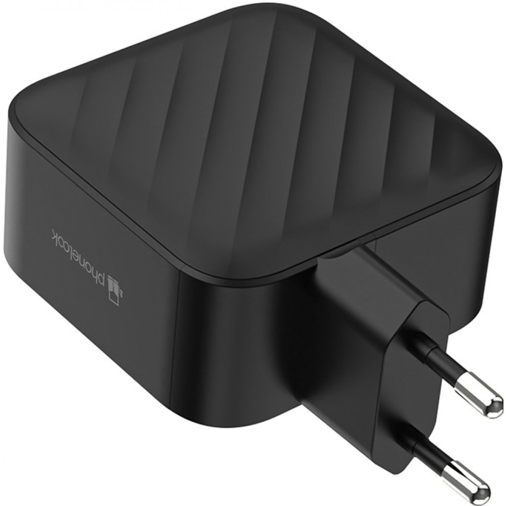 Adaptateur chargeur secteur GaN 120W 3x USB-C et 1x USB-A (Power Delivery) - PhoneLook - Noir