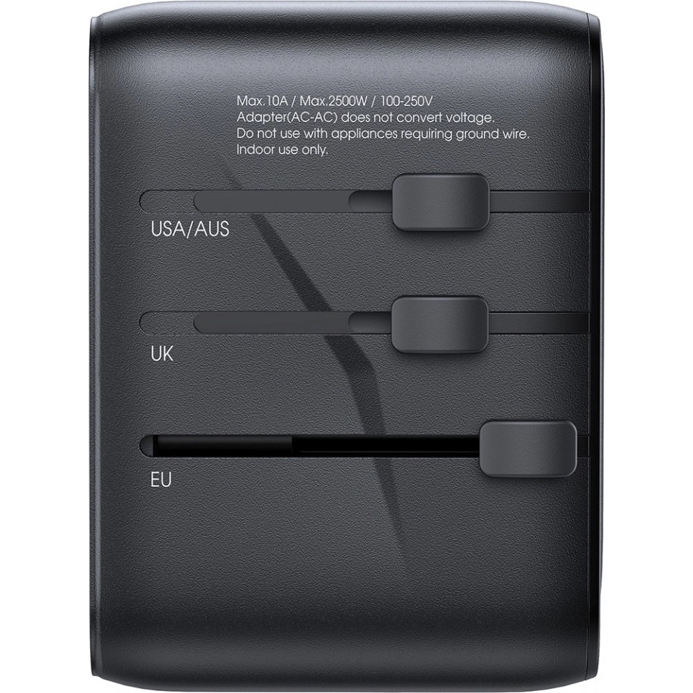 Adaptateur de Voyage Universel 17W Joyroom JR-TCW01 CH / EU / US / UK / JP / AU / CN - Noir