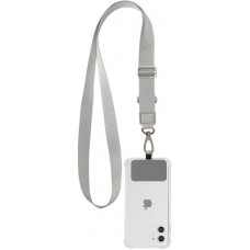 Universal Halsband Adapter für Smartphone-Hüllen, Schlüsselanhänger, Kameras und mehr - Grau