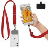 Adaptateur de lanière universel pour les coques de smartphone, les porte-clés, les appareils photo et plus - Rouge