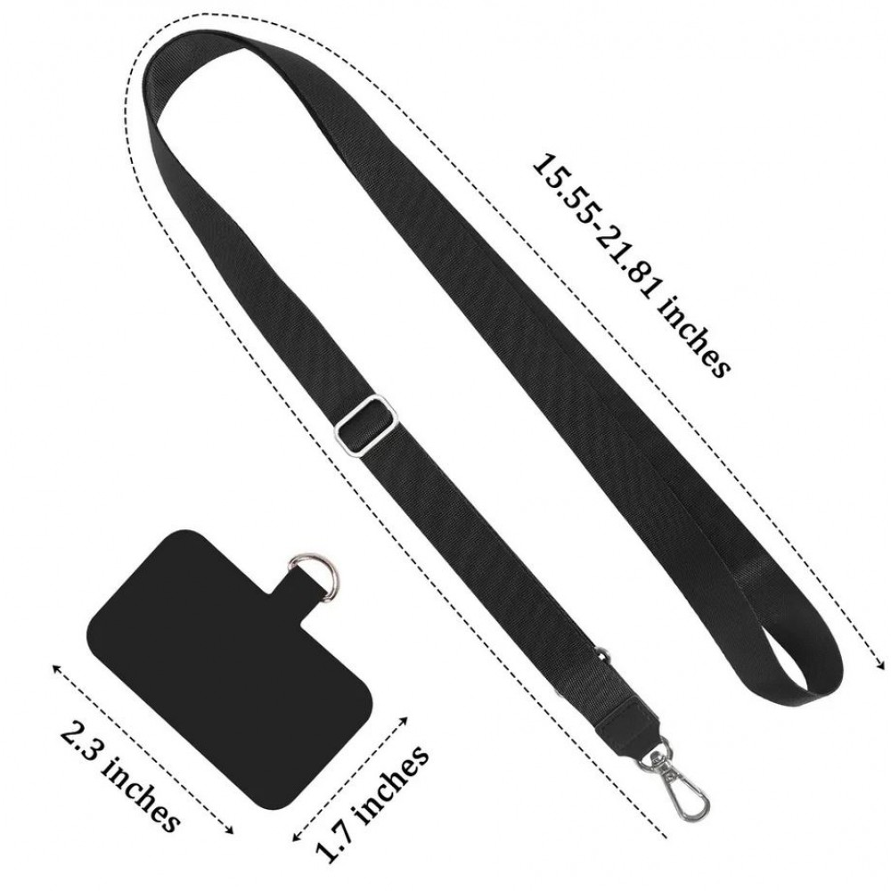 Adaptateur de lanière universel pour les coques de smartphone, les porte-clés, les appareils photo et plus - Rouge