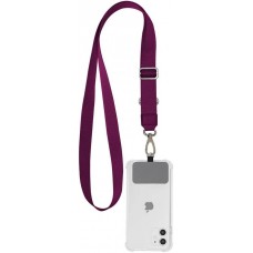 Adaptateur de lanière universel pour les coques de smartphone, les porte-clés, les appareils photo et plus - Violet