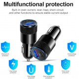 Adaptateur double USB allume-cigare 15W 3.1A Power Delivery USB-A & USB-C - Argent