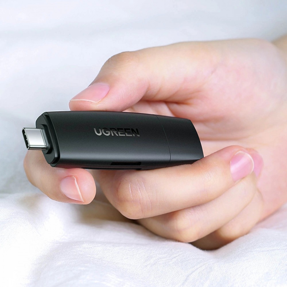 Ugreen SD/micro SD Kartenleser Adapter USB-A/USB-C (CM304) - Schwarz