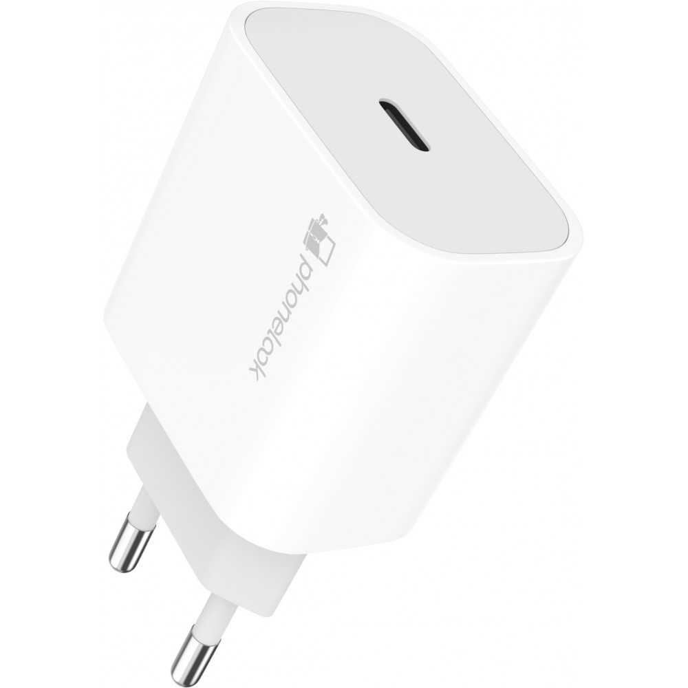 Adaptateur secteur USB-C 20W - Prise de charge Fast Charge - PhoneLook - Blanc