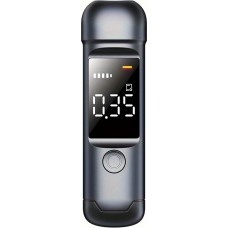 Alcootest numérique éthylotest portable avec écran LCD format poche (USB-C, rechargeable) - Noir