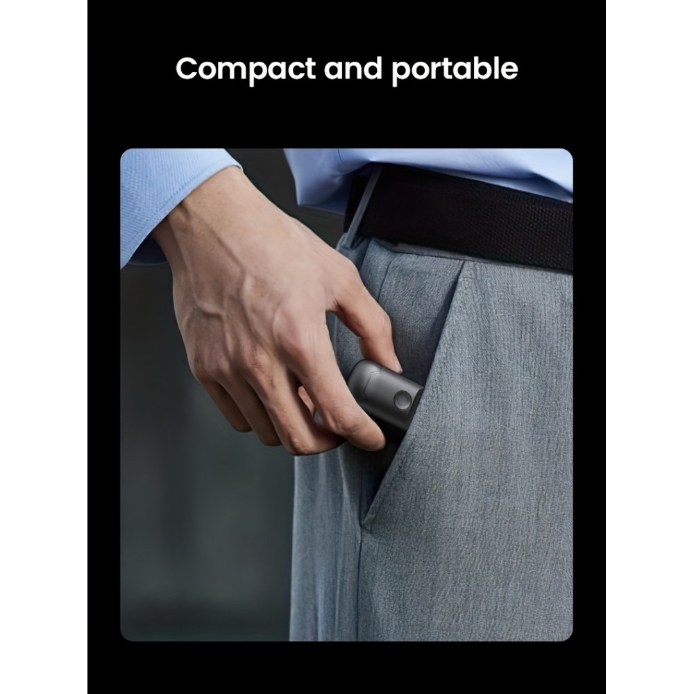 Alcootest numérique éthylotest portable avec écran LCD format poche (USB-C, rechargeable) - Noir
