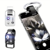 Apexel APL-MS002 Clip zoom optique microscopique 200x universel avec lumière LED intégrée - Noir