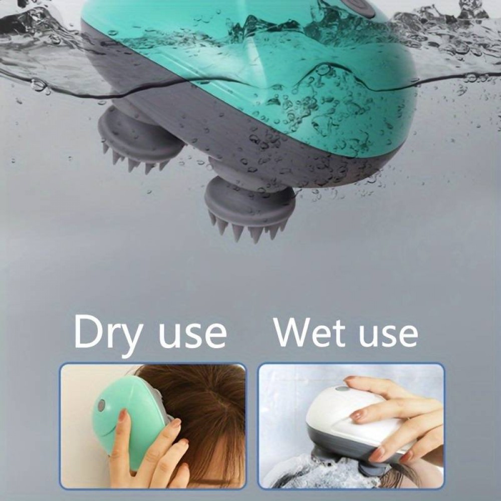 Appareil de massage électronique sans fil pour la tête et le corps pour les massages en voyage - Vert