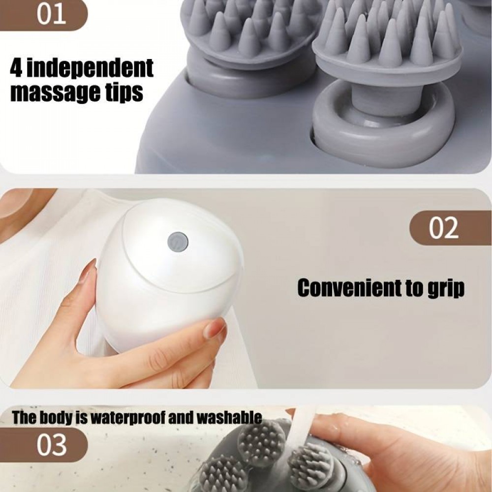 Appareil de massage électronique sans fil pour la tête et le corps pour les massages en voyage - Vert