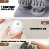 Appareil de massage électronique sans fil pour la tête et le corps pour les massages en voyage - Vert