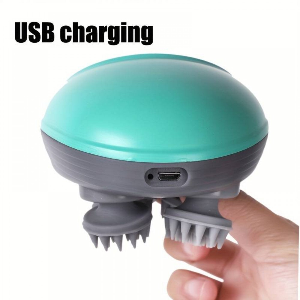 Appareil de massage électronique sans fil pour la tête et le corps pour les massages en voyage - Vert