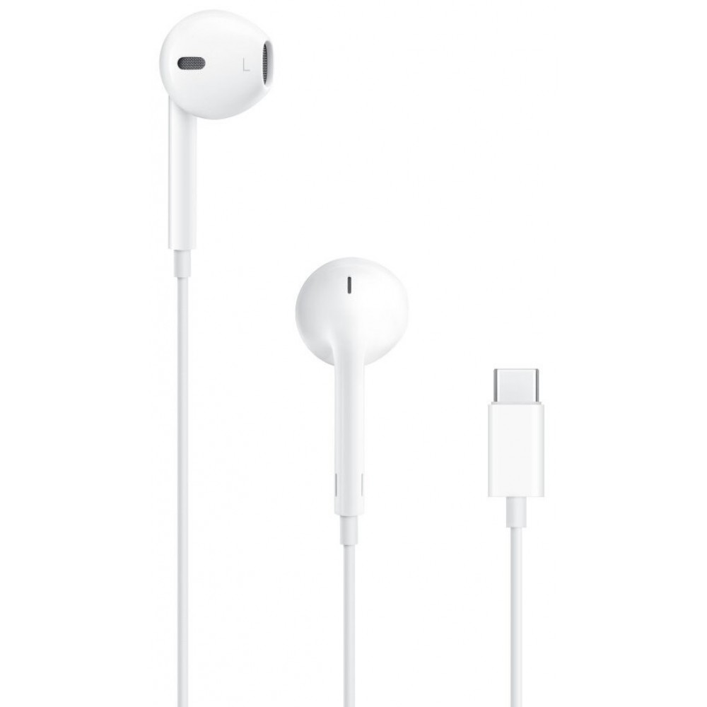 Ecouteurs Apple original in-ear EarPods avec fil USB-C et micro intégré - Blanc