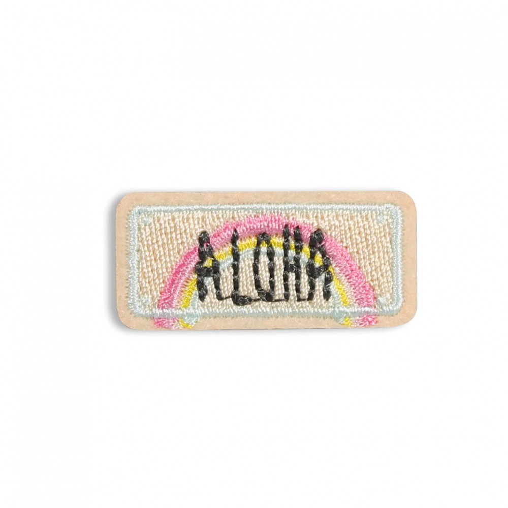 Sticker Aufkleber für Handy/Tablet/Computer 3D gestickt - Aloha Plate