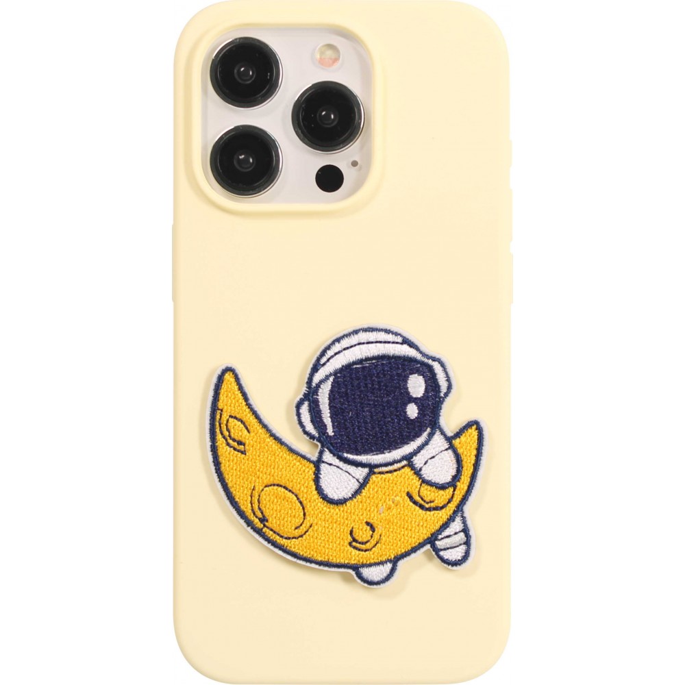 Autocollant sticker pour téléphone/tablette/ordinateur brodé en 3D - Astronaut halfmoon