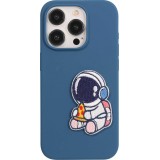 Autocollant sticker pour téléphone/tablette/ordinateur brodé en 3D - Astronaut with pizza