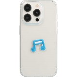 Autocollant sticker pour téléphone/tablette/ordinateur brodé en 3D - Blue music note