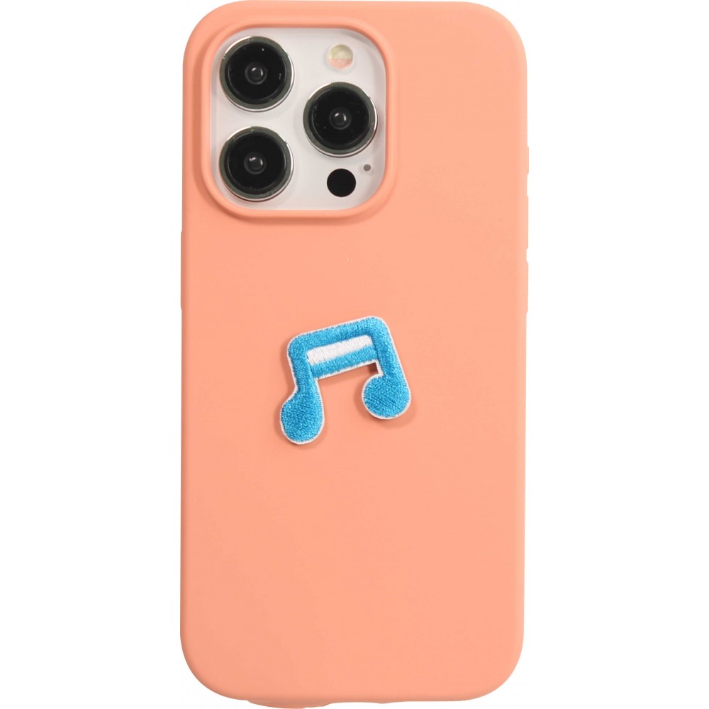 Autocollant sticker pour téléphone/tablette/ordinateur brodé en 3D - Blue music note