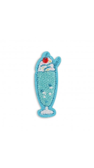 Autocollant sticker pour téléphone/tablette/ordinateur brodé en 3D - Blueberry Ice Cream Drink