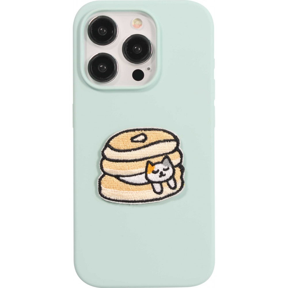 Autocollant sticker pour téléphone/tablette/ordinateur brodé en 3D - Cat in pancakes