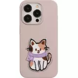 Autocollant sticker pour téléphone/tablette/ordinateur brodé en 3D - Cat with scarf