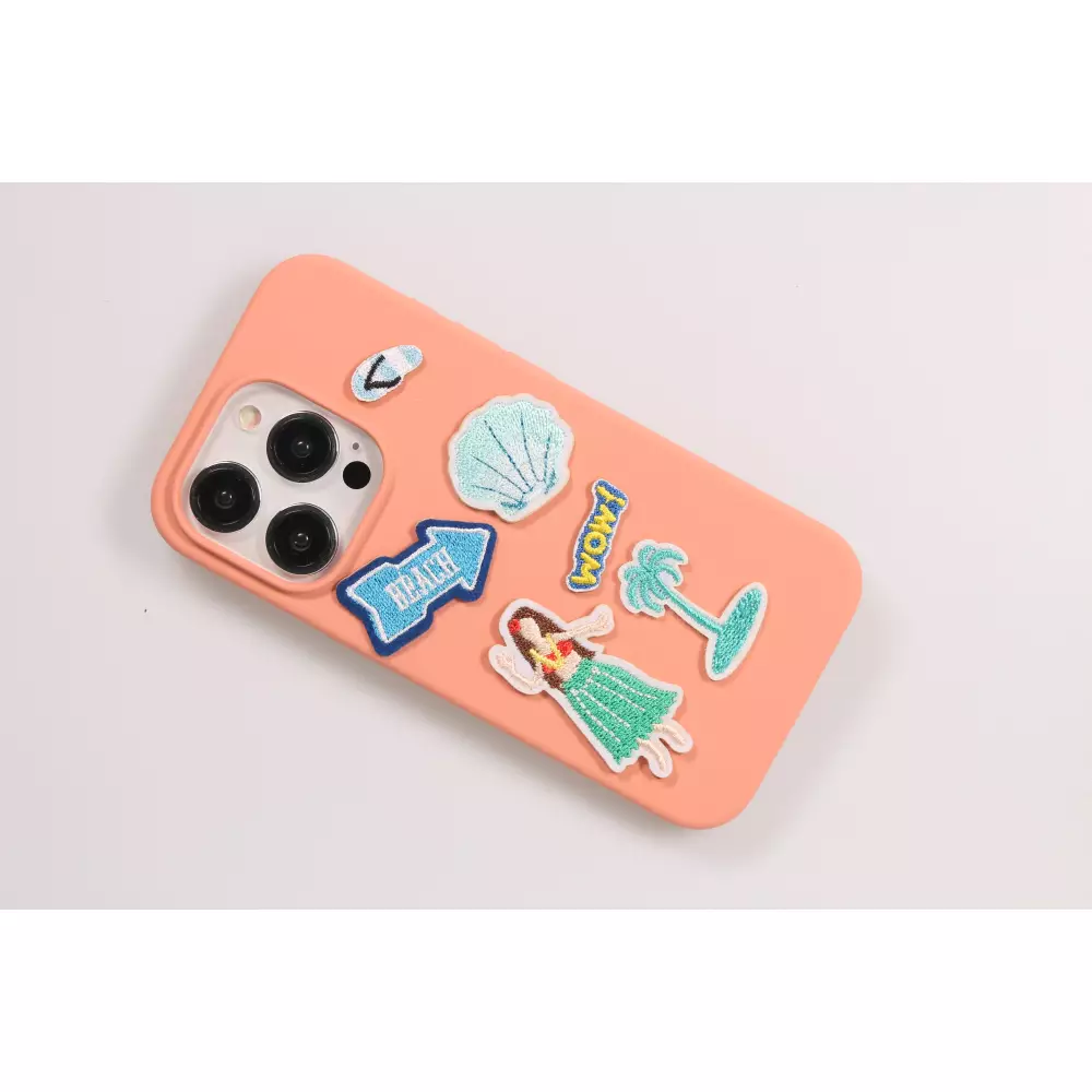 Autocollant sticker pour téléphone/tablette/ordinateur brodé en 3D - Cat with scarf