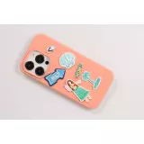Autocollant sticker pour téléphone/tablette/ordinateur brodé en 3D - Cat with scarf