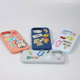 Autocollant sticker pour téléphone/tablette/ordinateur brodé en 3D - Cat with scarf
