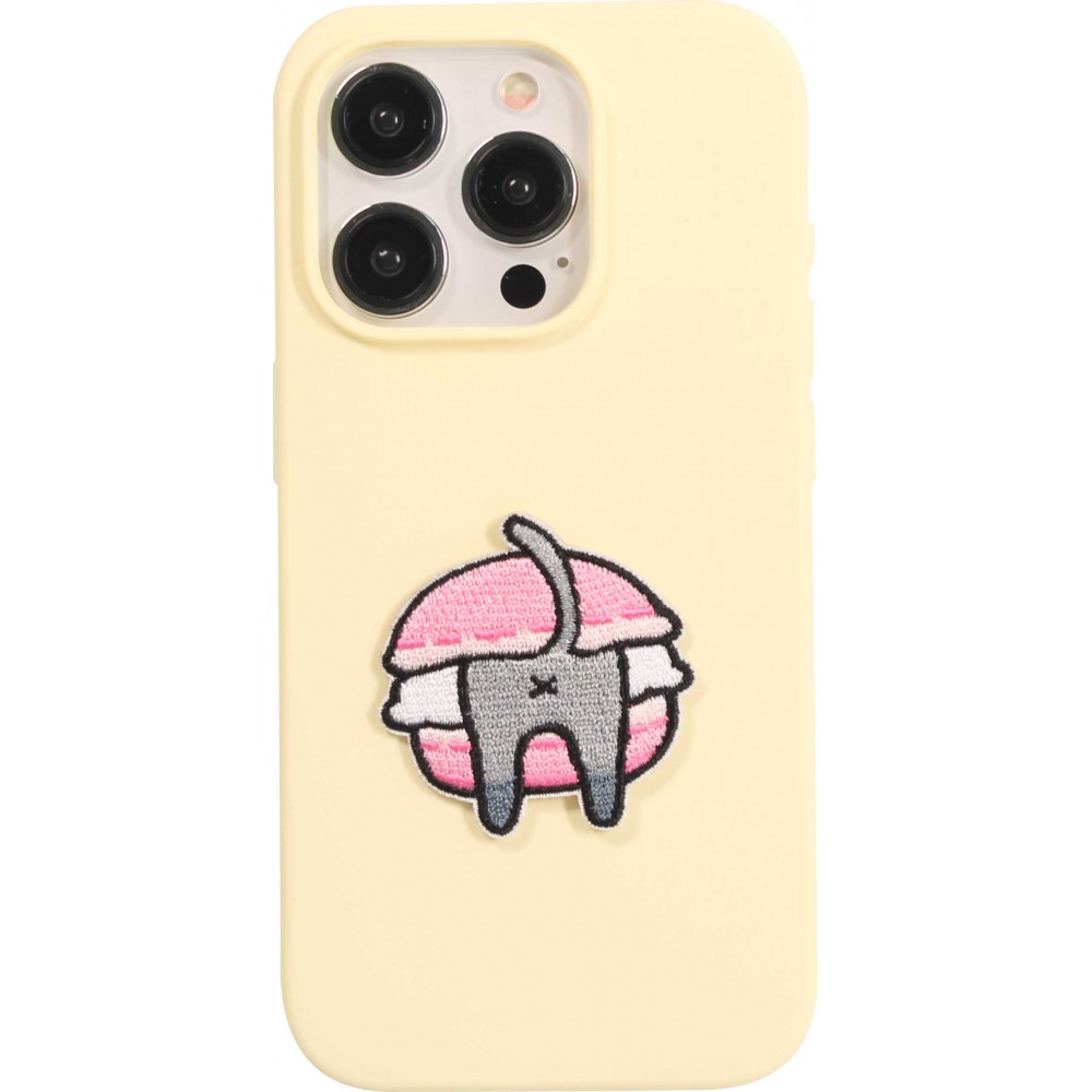 Autocollant sticker pour téléphone/tablette/ordinateur brodé en 3D - Chat dans sandwich