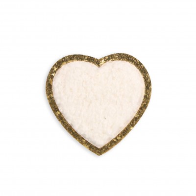 Autocollant sticker pour téléphone/tablette/ordinateur brodé en 3D - Coeur blanc