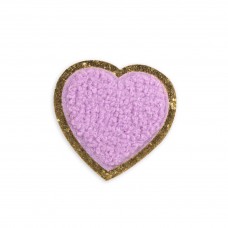 Autocollant sticker pour téléphone/tablette/ordinateur brodé en 3D - Coeur violet