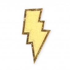 Autocollant sticker pour téléphone/tablette/ordinateur brodé en 3D - Éclair jaune