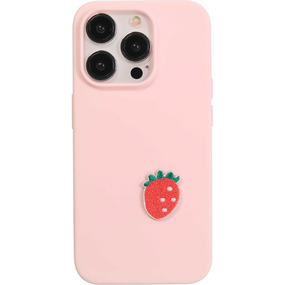 Sticker Aufkleber für Handy/Tablet/Computer 3D gestickt - Fresh Strawberry