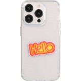 Autocollant sticker pour téléphone/tablette/ordinateur brodé en 3D - HELLO jaune