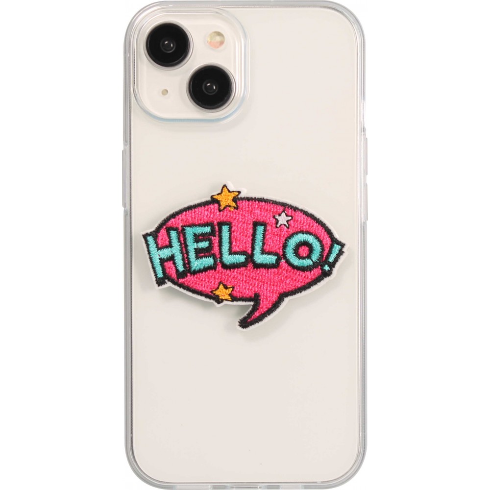 Autocollant sticker pour téléphone/tablette/ordinateur brodé en 3D - Hello
