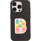 Autocollant sticker pour téléphone/tablette/ordinateur brodé en 3D - Lettre B