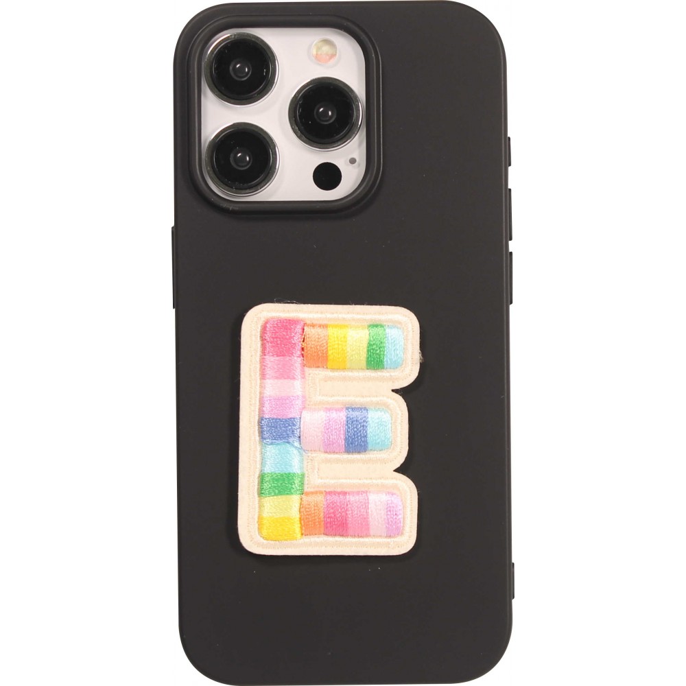 Autocollant sticker pour téléphone/tablette/ordinateur brodé en 3D - Lettre E