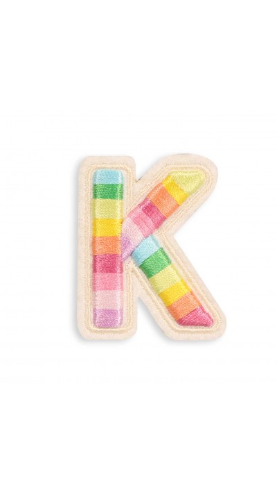 Autocollant sticker pour téléphone/tablette/ordinateur brodé en 3D - Lettre K Autocollant sticker pour téléphone/tablette/ordinateur brodé en 3D - Lettre K