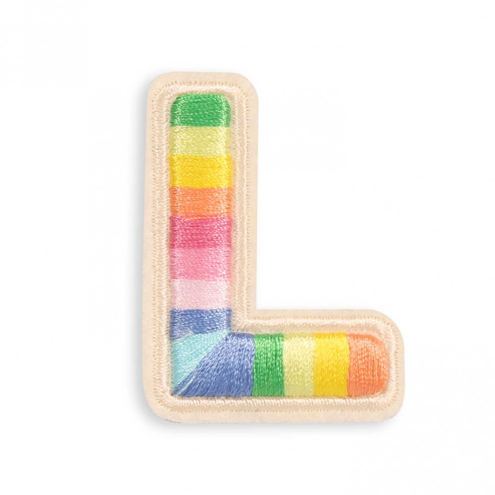 Autocollant sticker pour téléphone/tablette/ordinateur brodé en 3D - Lettre L