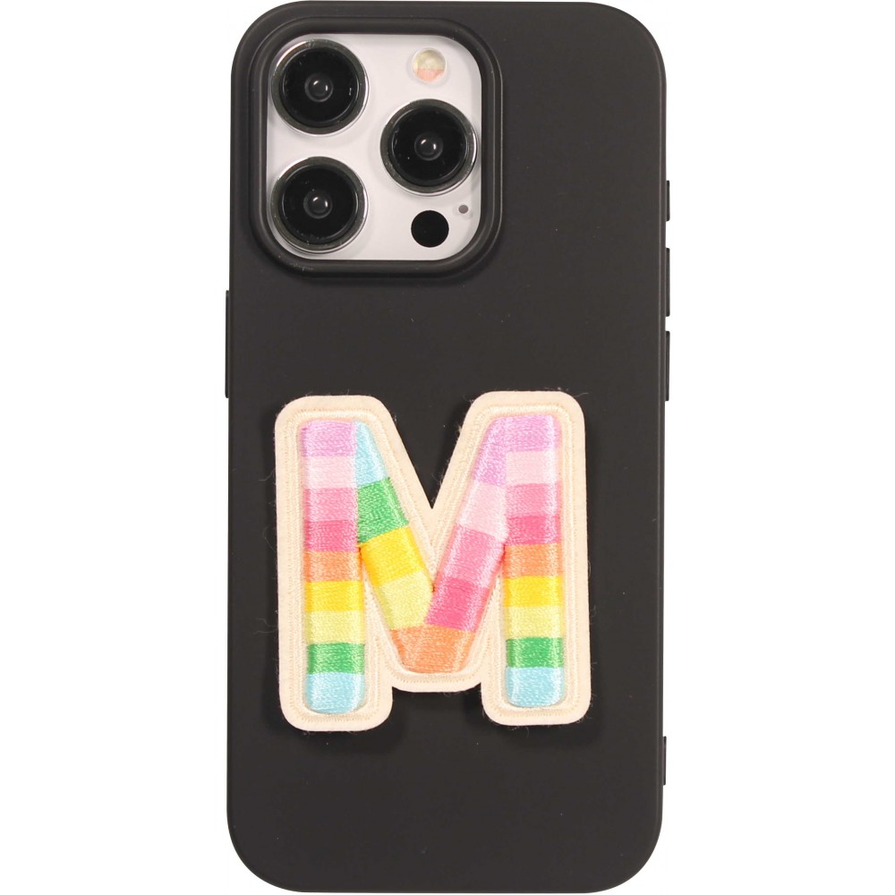 Autocollant sticker pour téléphone/tablette/ordinateur brodé en 3D - Lettre M