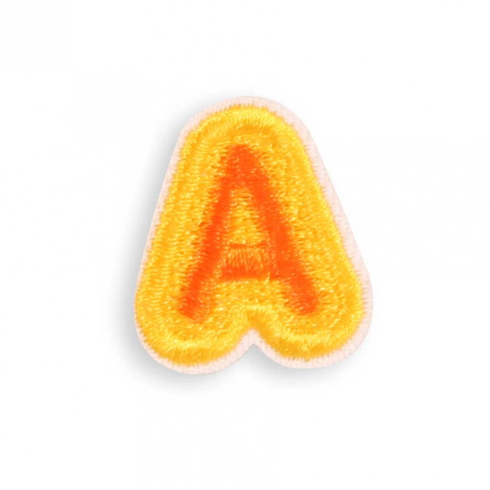 Autocollant sticker pour téléphone/tablette/ordinateur brodé en 3D - Lettre Mini A